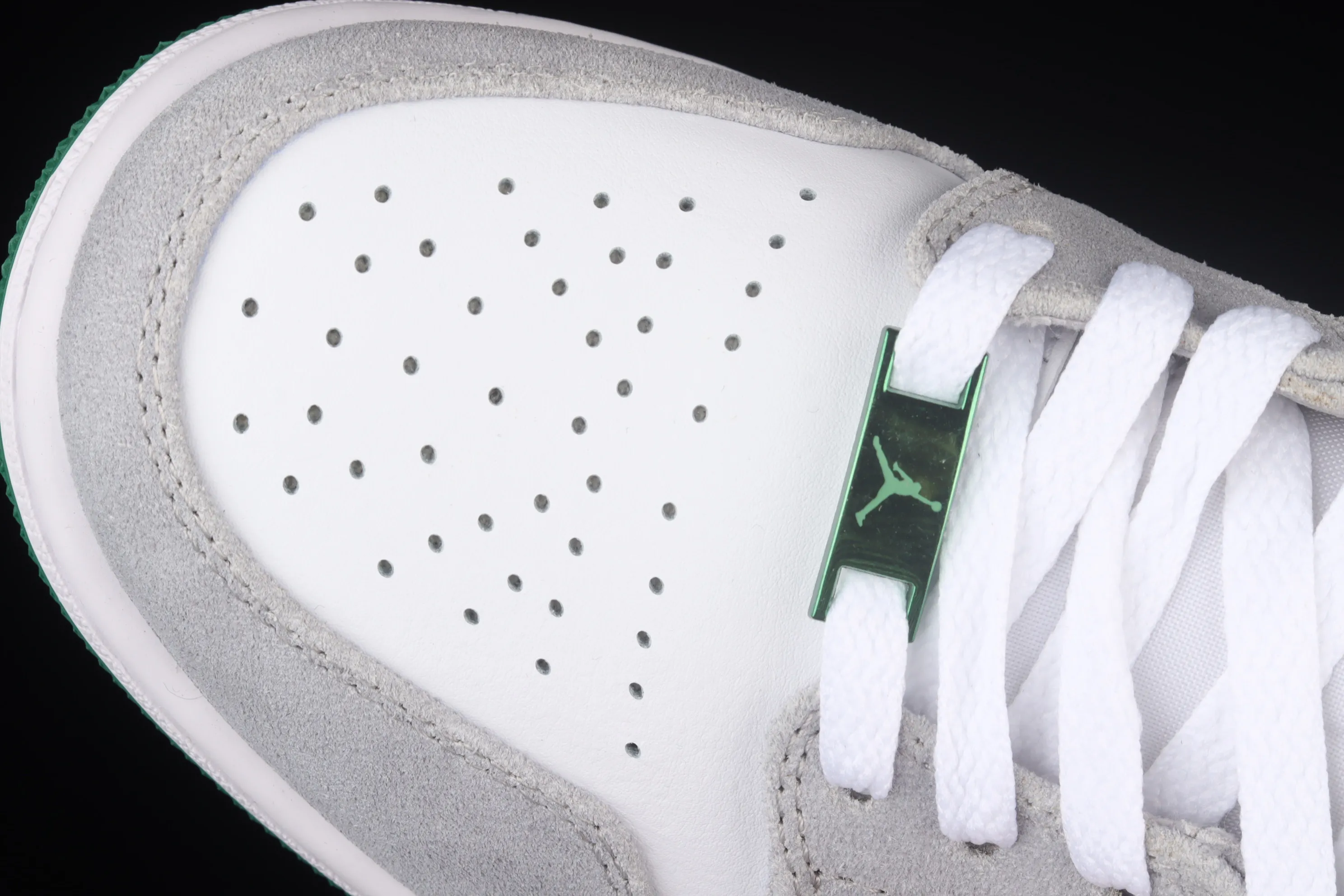 All categories Air Jordan Jordan series basketball shoes Air Jordan 1 Mid G version pure original Air Jordan 1 Mid AJ1 Joe 1 white gray green mid-top basketball shoes DC7294-103